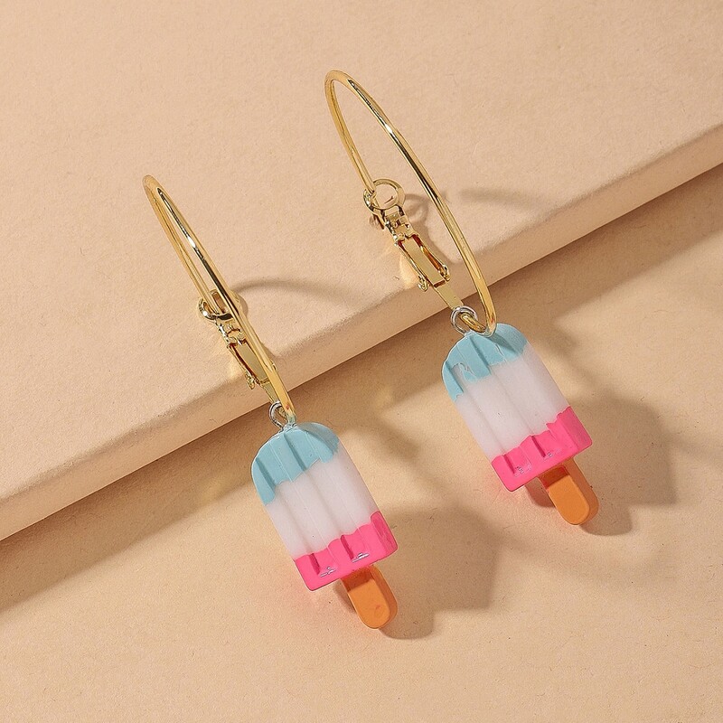 

Ice Cream Round Drop Earrings, Multicolor