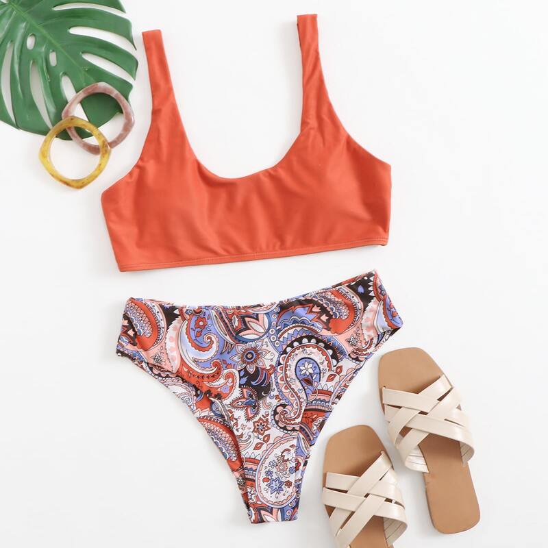 

Tribal High Waisted Bikini Swimsuit, Multicolor