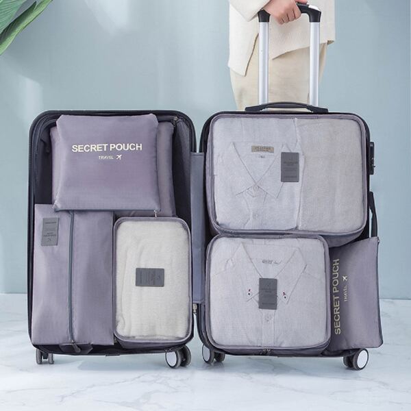 

6pcs Travel Storage Bag, Grey