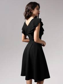 MIUSOL Layered Ruffle Trim Fit & Flare Dress