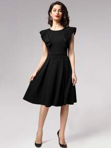 MIUSOL Layered Ruffle Trim Fit & Flare Dress