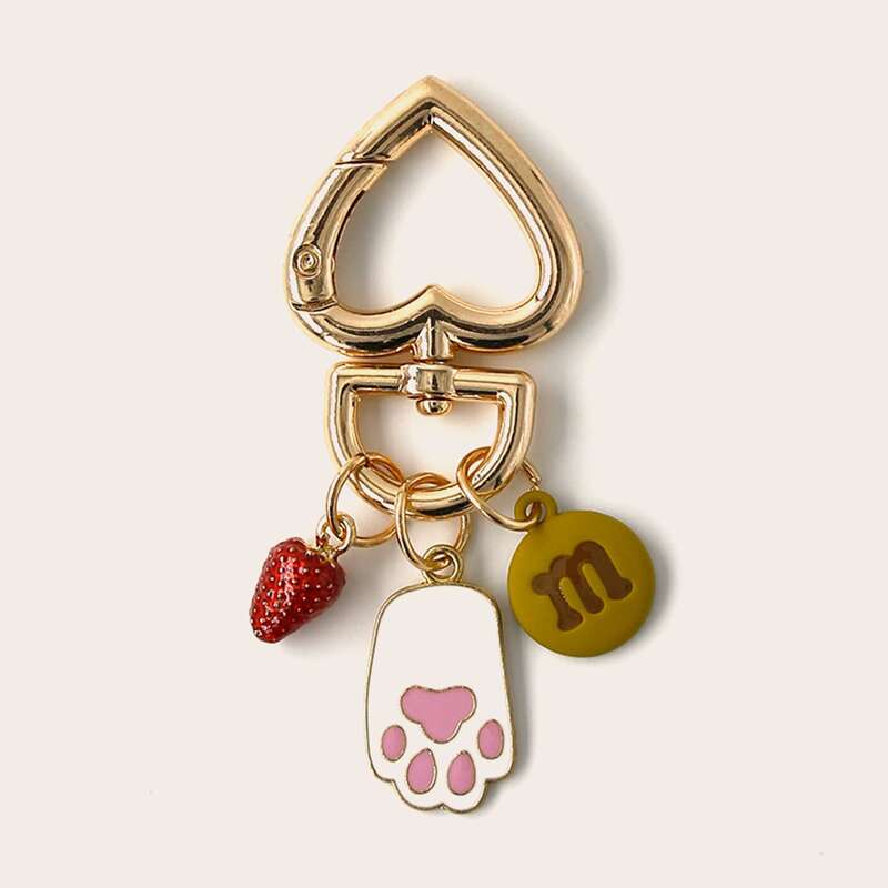 

Fruit Claw Charm Keychain, Gold
