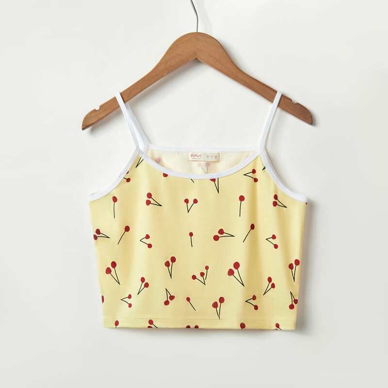 

Cherry Crop Cami, Yellow