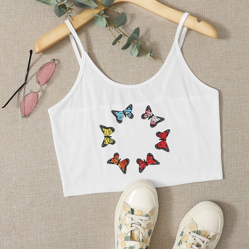 

Butterfly Print Cami, White