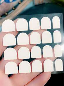 24pcs Two Tone Fake Nail With Double-side Tape - Multicolor - View 4