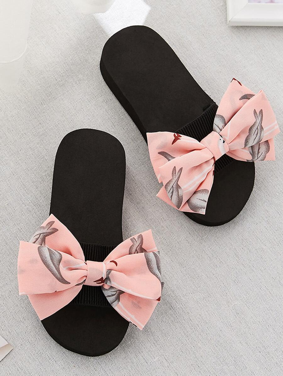 Girls Bow Decor Slides - Pink - View 1