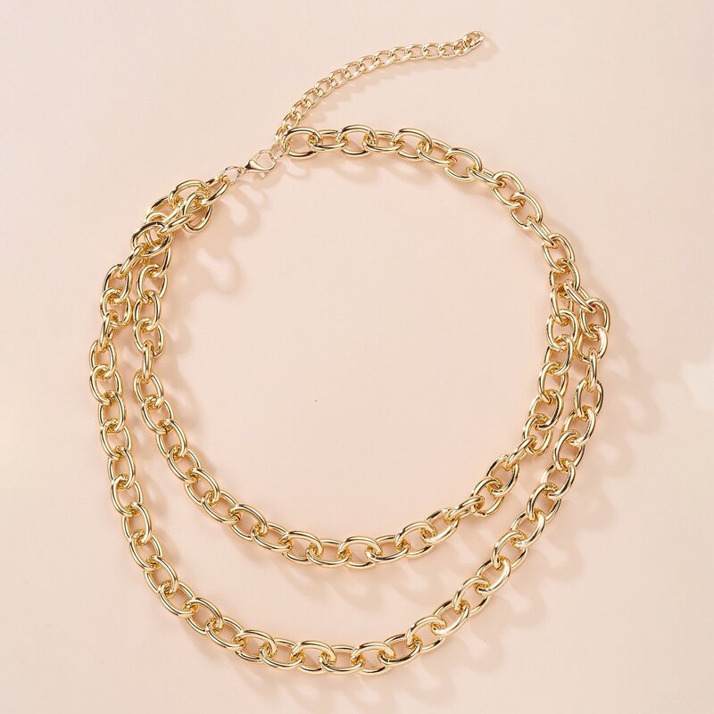 

Layered Chain Necklace, Gold