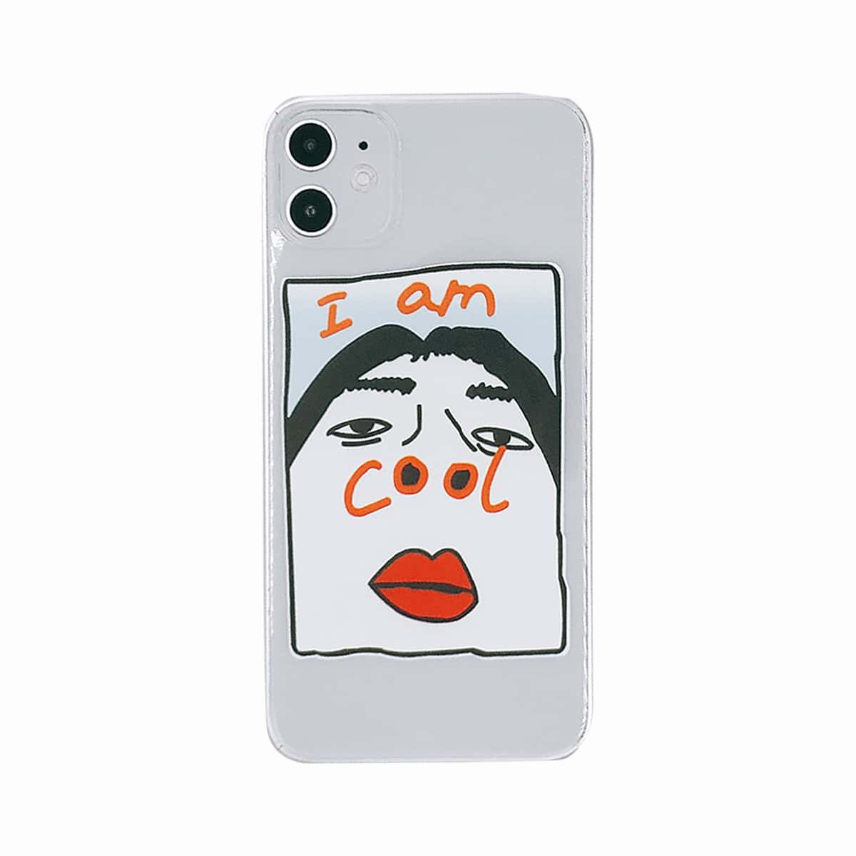 

1pc Funny Character Print iPhone Case, Clear