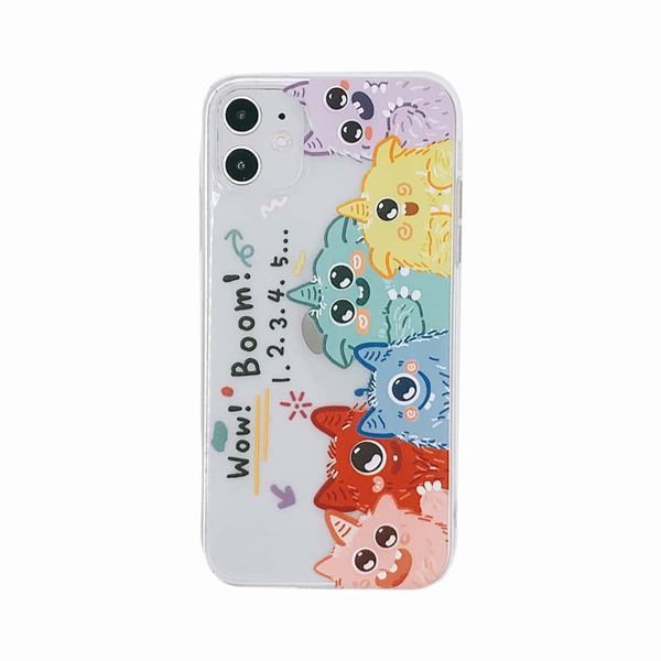 

1pc Cartoon Graphic iPhone Case, Clear