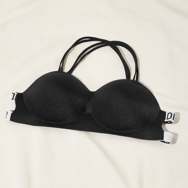 

Black Strappy Halter Bra