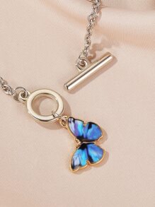 Butterfly Link Bracelet - Silver - View 4