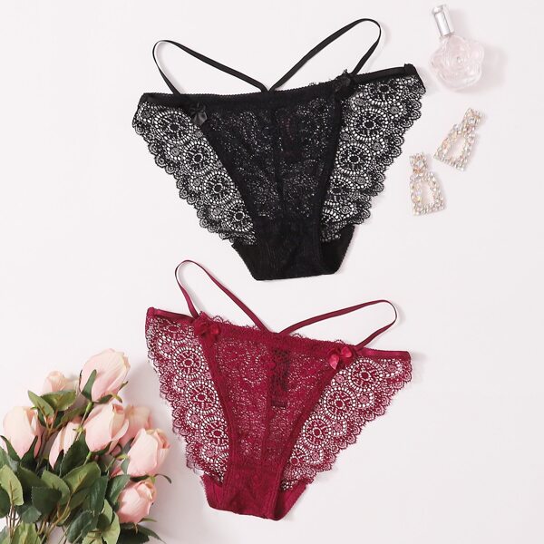 

2pack Harness Lace Panty, Multicolor