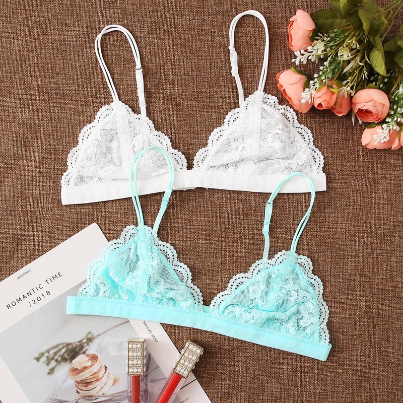 

2pack Lace Triangle Bra, Multicolor