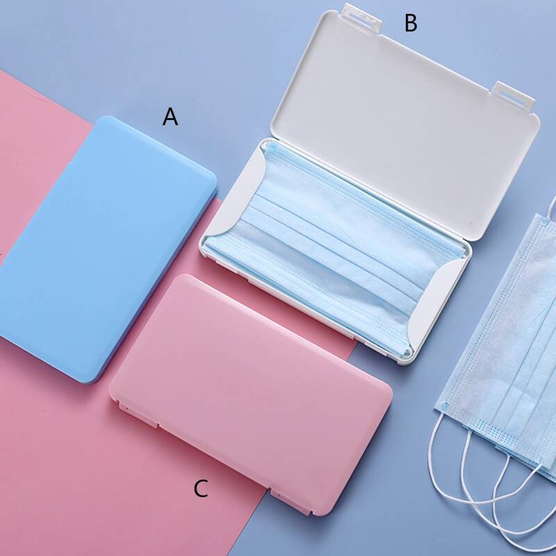 

1pc Portable Face Cover Storage Box, Multicolor
