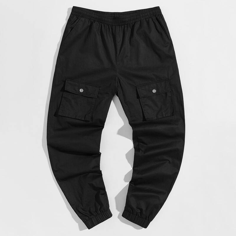 

Guys Flap Pocket Front Cargo Pants, Black