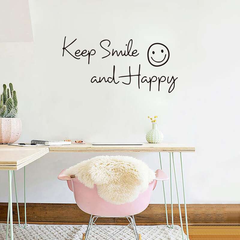 

Slogan Graphic Wall Sticker, Black