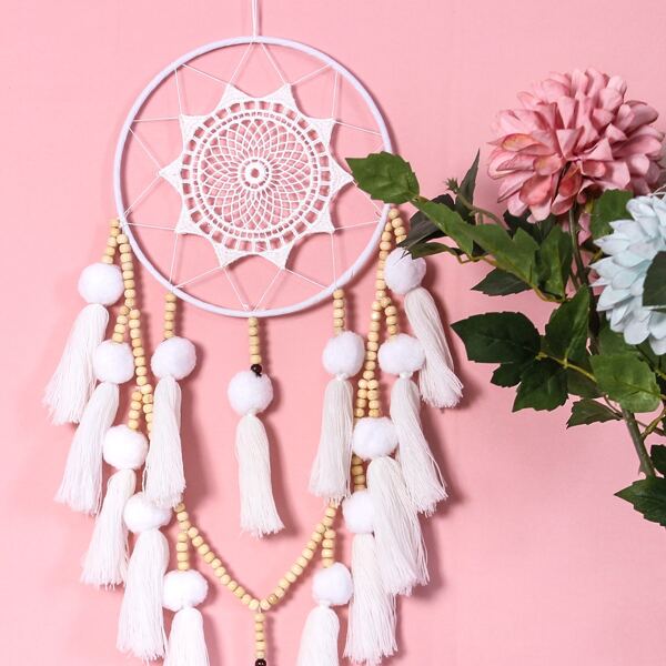 

1pc Tassel Decor Dreamcatcher, Multicolor