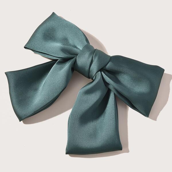 

Simple Bow Design Hair Clip, Dark green