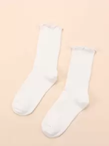 ถุงเท้ายางแบบเรียบง่าย - สีขาว - ดู 1