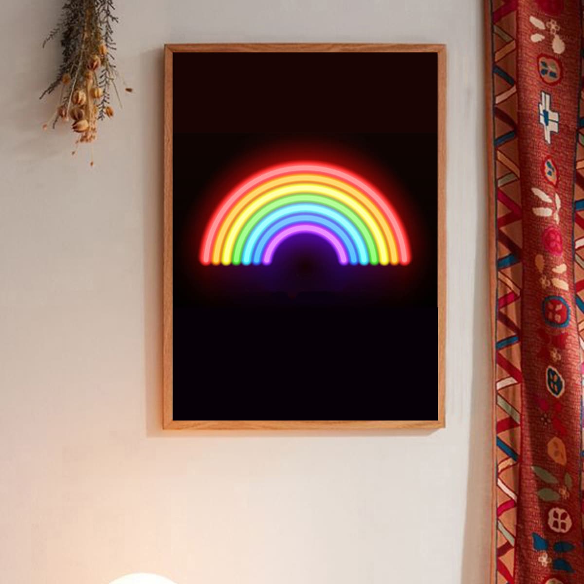 

Rainbow Print Wall Painting Without Frame, Multicolor
