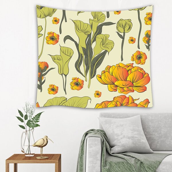 

Flower Print Tapestry, Multicolor