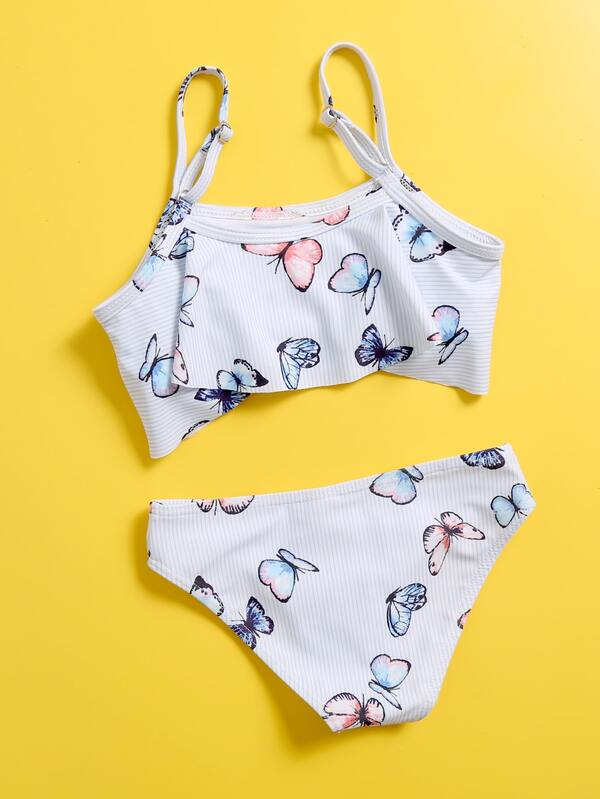 Toddler Girls Butterfly Stripe Bikini Swimsuit Shein Usa