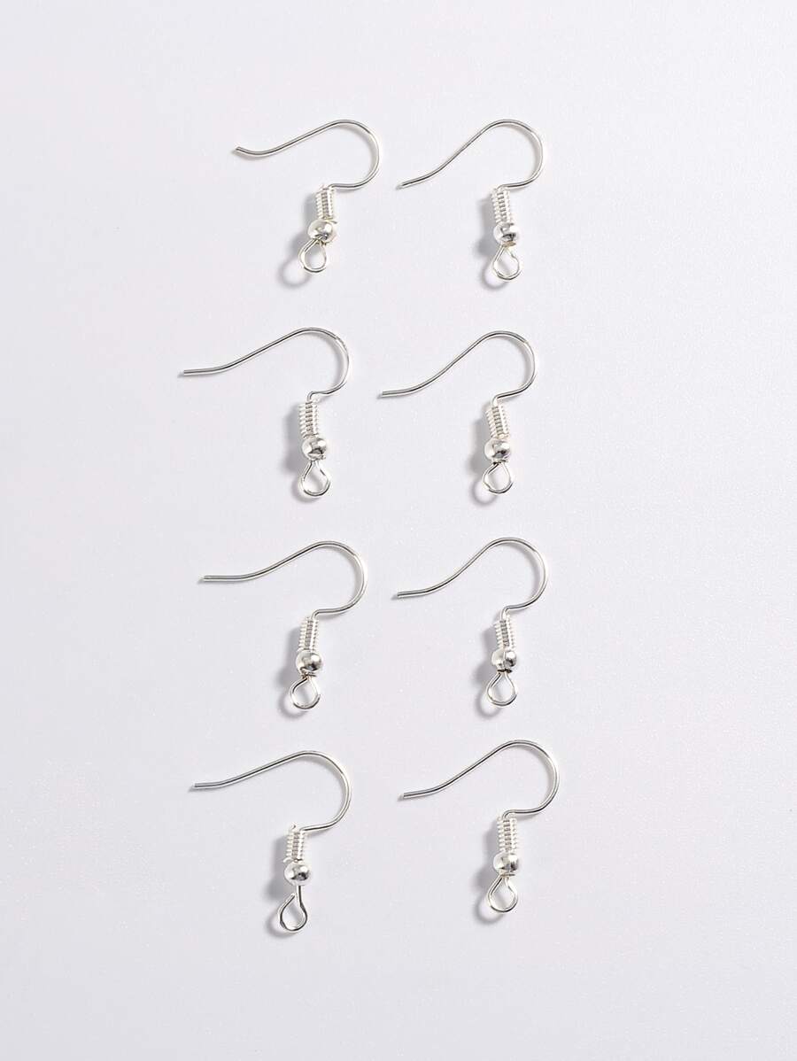 100pcs Simple Solid DIY Earring Accessory Set - Silver - View 1