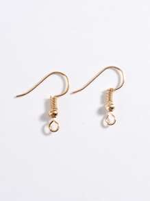 100pcs Simple Solid DIY Earring Accessory Set - Yellow Gold - View 3