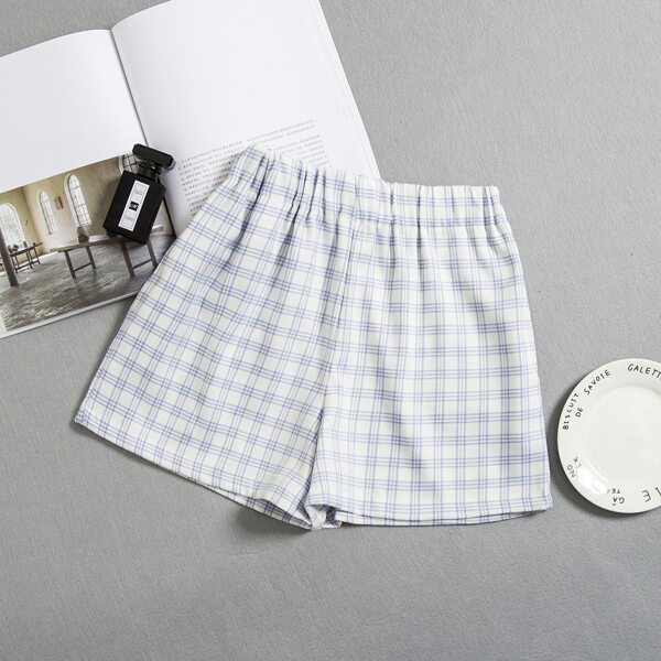 

Plaid Wide Leg Shorts, Multicolor