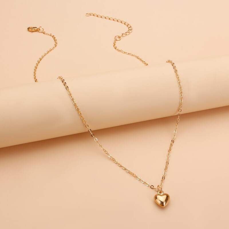 

Heart Charm Necklace, Gold