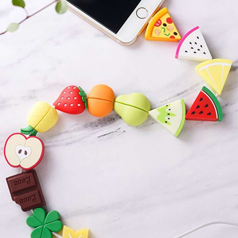 

2pcs Random Fruit Data Line Protector, Multicolor