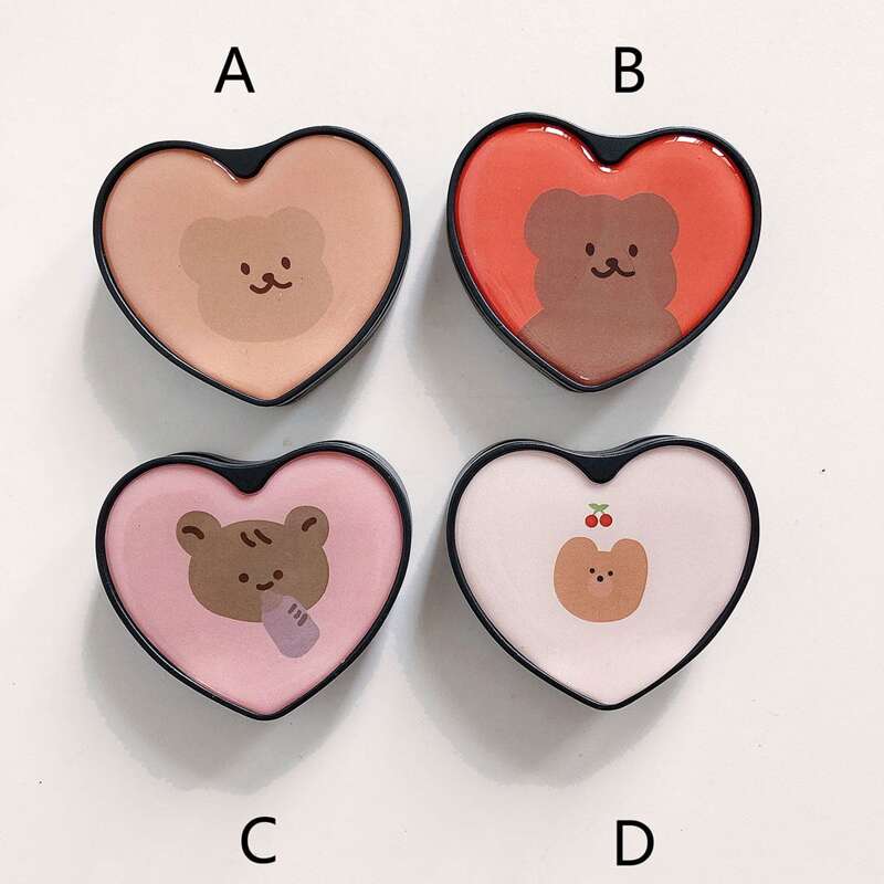 

1pc Cartoon Heart Shaped Foldable Phone Finger Ring, Multicolor