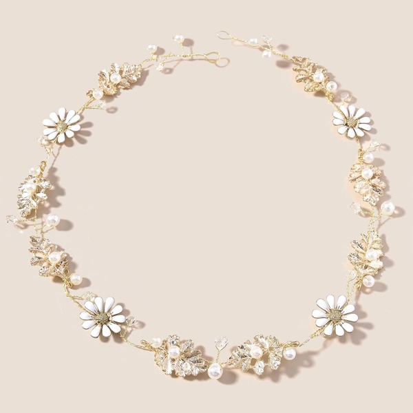 

Flower Decor Hair Accessory, Gold