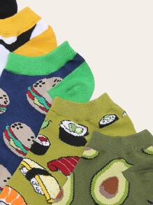 5雙鱷梨圖案襪子 - 彩色 - 查看 6