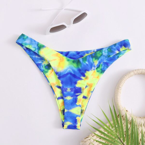 

Tie Dye High Cut Bikini Panty, Multicolor