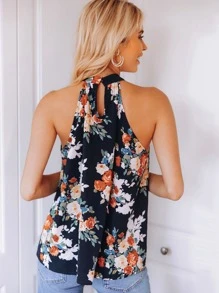 SHEIN Áo sơ mi Nút Hoa Nhiều màu Boho - Nhiều màu - Xem 2