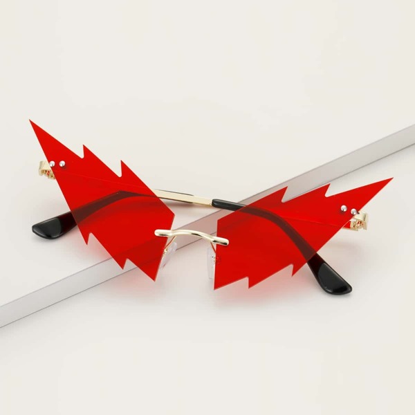

Lightning Shaped Sunglasses, Red