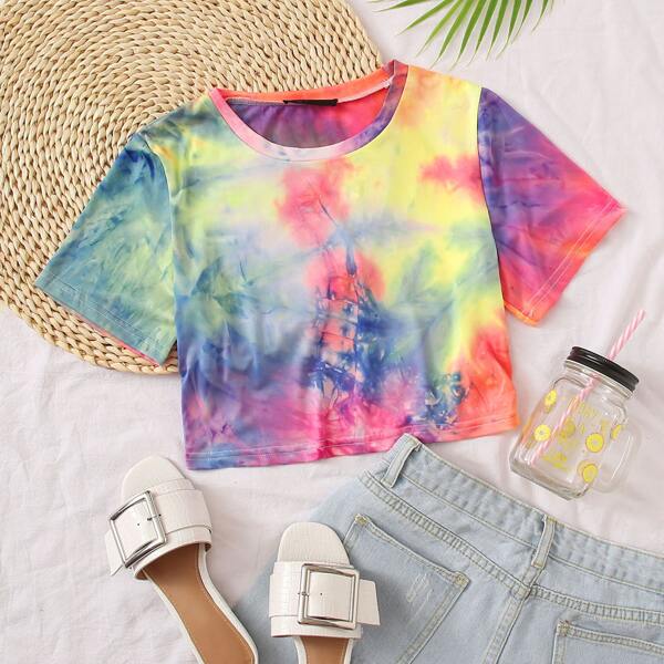 

Tie Dye Crop Tee, Multicolor