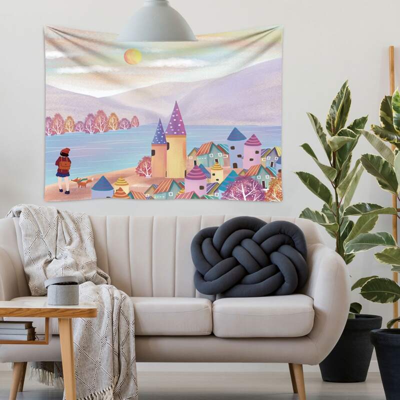 

Cartoon Graphic Tapestry, Multicolor