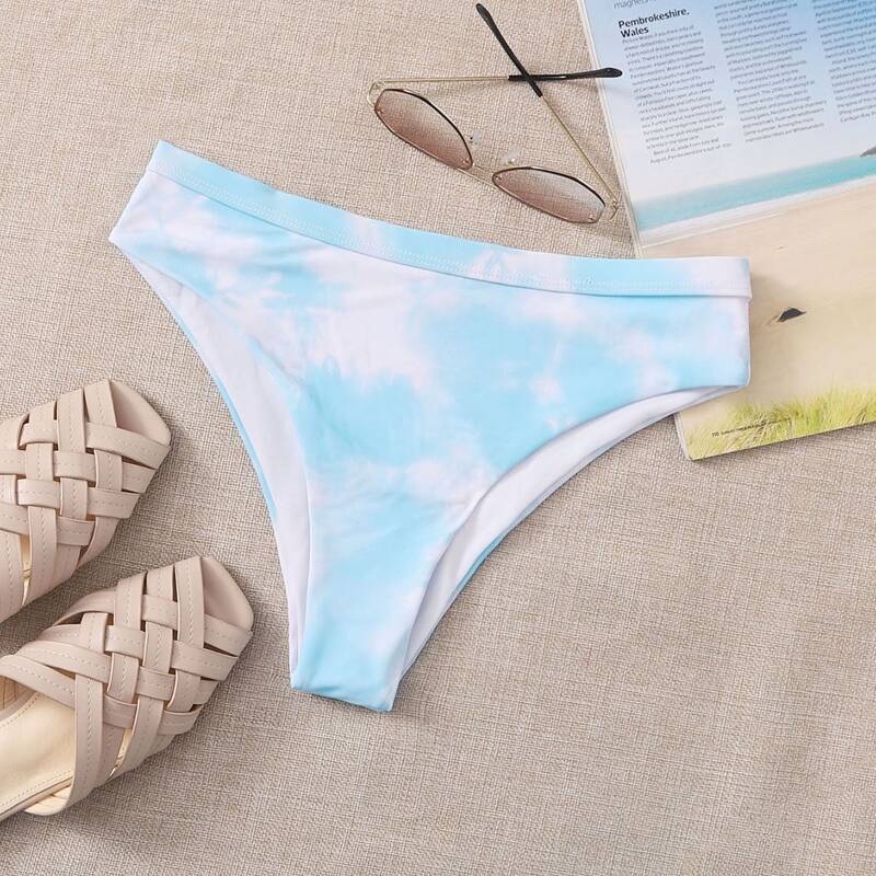 

Tie Dye Bikini Panty, Blue and white