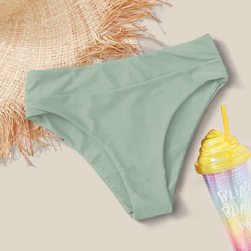 

High Waist Bikini Bottom, Mint green