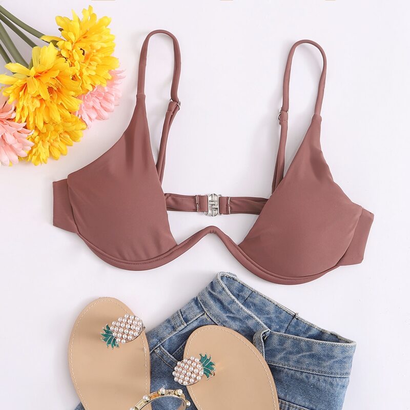 

Underwire Cami Bikini Top, Redwood