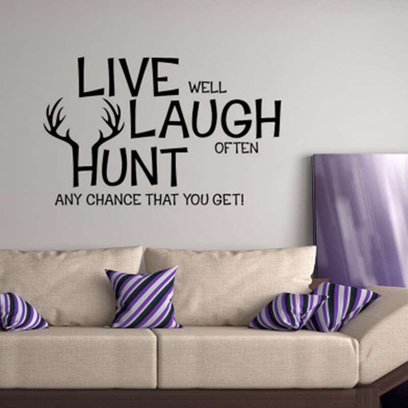 

Slogan Graphic Wall Sticker, Black