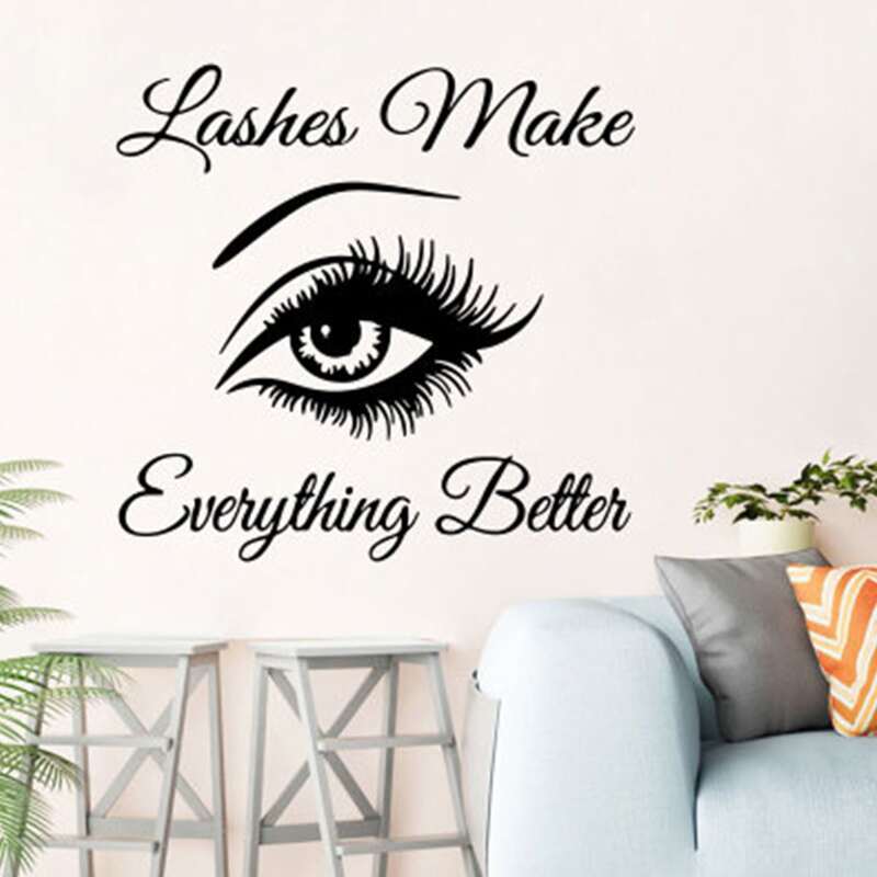 

Slogan Graphic Wall Sticker, Black