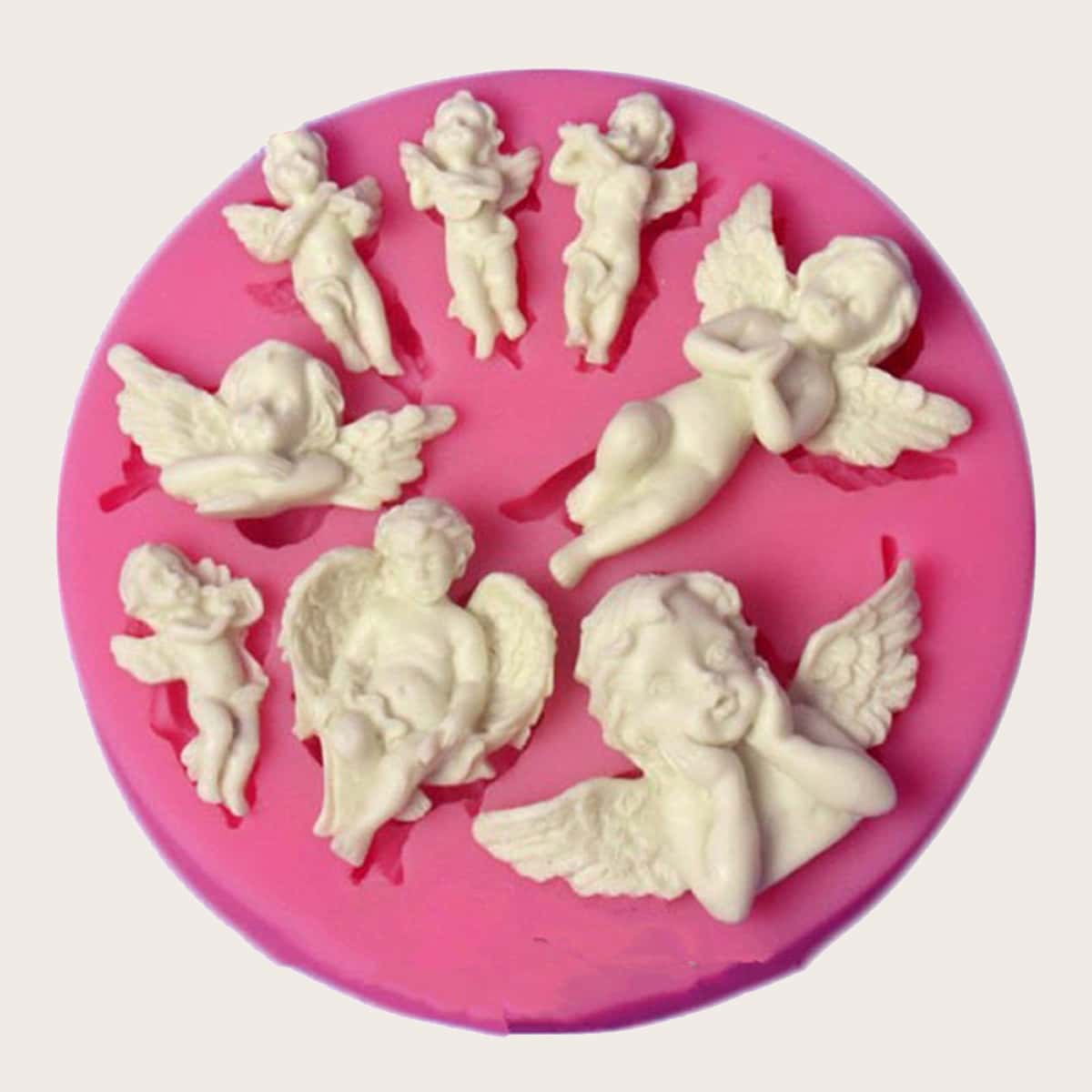 

1pc Silicone Angel Cake Mold, Pink