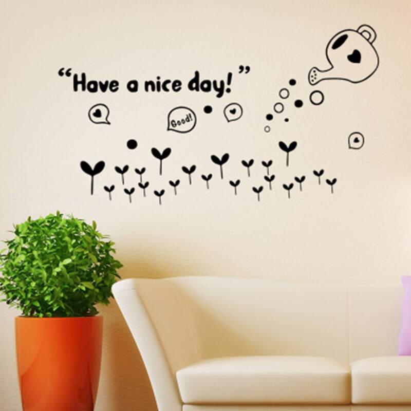 

Plants Wall Sticker, Black