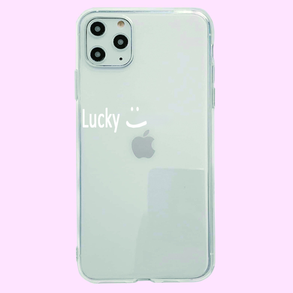 

1шт прозрачный чехол для iPhone с текстовым принтом