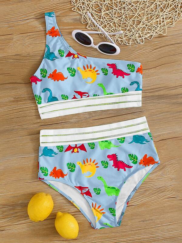 dinosaur high waisted bikini