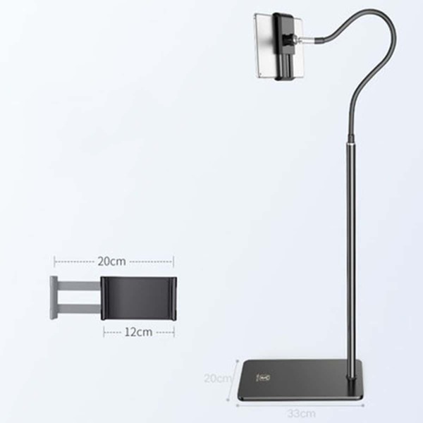 

1pc Lift Floor Phone Holder, Black