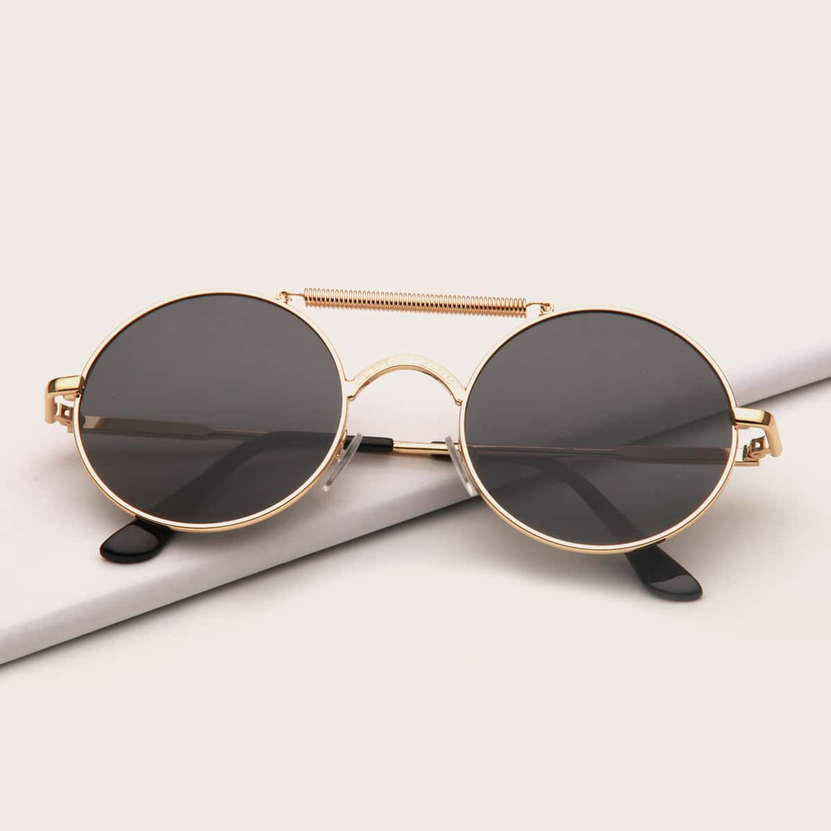 

Round Frame Top Bar Sunglasses, Grey